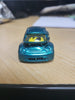 2007 Hot Wheels Pop-Offs Teal Volkswagen Beetle Cup Race Car w/Yellow Spokes