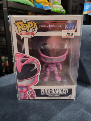 Funko Pop Power Rangers #397 Vaulted Pink Ranger In Protective Case