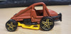 1996 Hot Wheels Slideout Brown/Yellow Base Die Cast Car Gold 5 Spoke w/Case