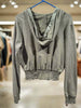 Baby Phat Cropped Zip Up Hoodie Olive Green Women's XL Sweatshirt #71922