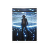 Satin Posters (210gsm) - "Michael Jackson Silhouette Standing In Black Hole" - Various Sizes Available