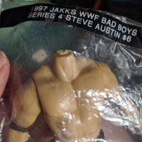 1997 Jakks WWF Bad Boys Steve Austin head popped off