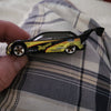 2001 Hot Wheels First Edition Ford Focus Megulars Wax Drag Racer Black/Yellow Car