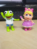 Walt Disney PVC Muppet Babies - Miss Piggy & Kermit The Frog Figures / Cake Toppers