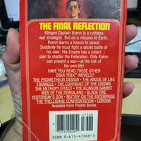 Star Trek Novel - The Final Reflection by John M. Ford (1984) Paperback Timescape Book #16