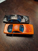 Unbranded Made In China Set of 2 Race Cars Orange & Black Power #12 Cars