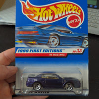 1999 Hot Wheels #909 First Edition #2/26 Mustang '99 Purple/Tan 3 Spoke Car