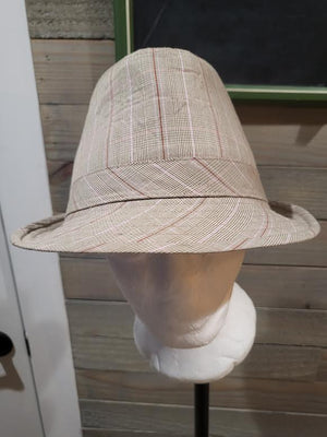 Limited Too Rare Gray Red Striped Girls Fedora Hat Size ML RN#105797