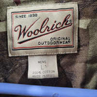 Woolrich Original Outdoorwear Camoflauge Design 100% Cotton Button Down Shirt