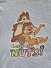 Disney Vintage Chip & Dale Let's Go Nuts Kids Size XL Blue T-Shirt
