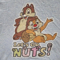 Disney Vintage Chip & Dale Let's Go Nuts Kids Size XL Blue T-Shirt