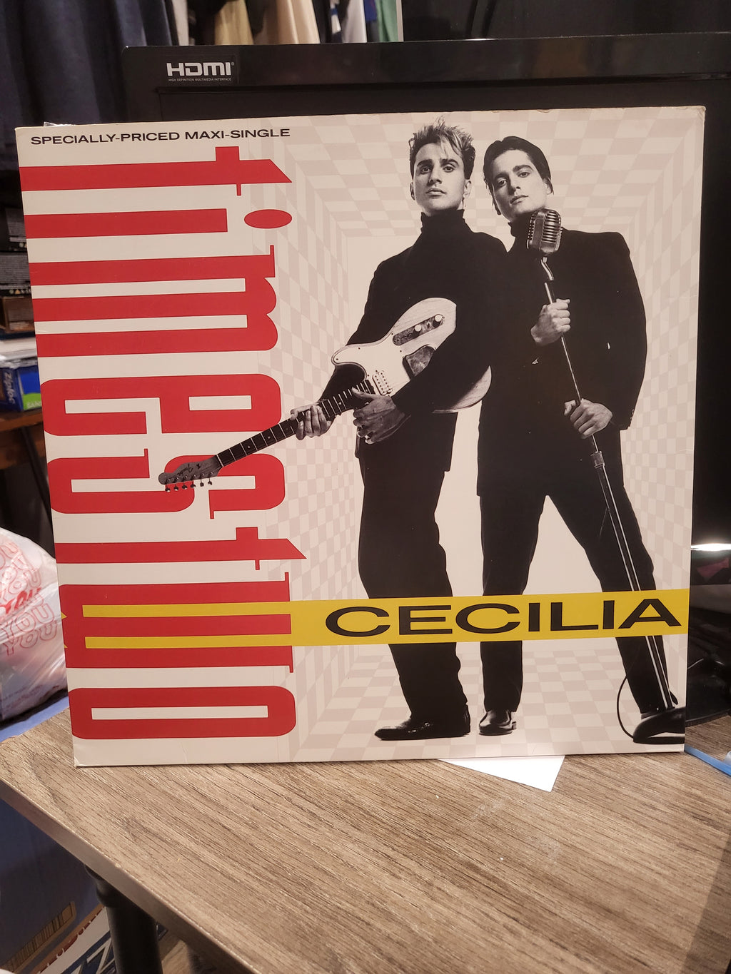 Times Two - Cecilia - Maxi-Single 12" Synth Pop Record (1988) Reprise 0-20951