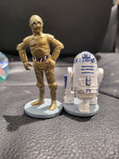 1995 Star Wars Applause Pair of R2-D2 and C3PO Cake Topper Toys