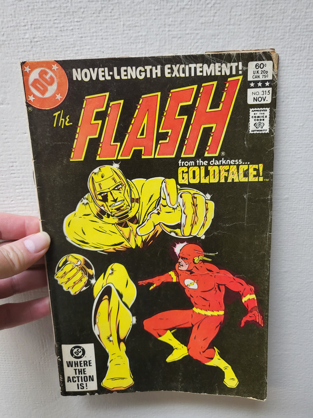 The Flash #315 (1982) Goldface - 3 pg Atari Videogame Insert - DC Comics - Lower Grade