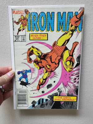 Iron Man #187 (1984) Newsstand Edition - 1st app Brothers Grimm Marvel Comics Vibro