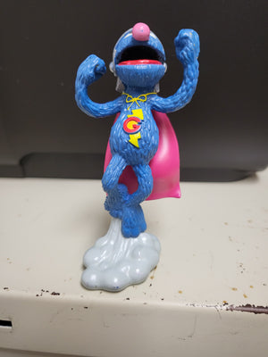 2008 Applause Sesame Street Workshop 3.5" Super Grover Figure/Cake Topper Toy