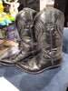 Sendra Black Cowboy Decorative Boots #2605 Size 8.5 Handmade in Spain