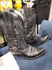 Sendra Black Cowboy Decorative Boots #2605 Size 8.5 Handmade in Spain