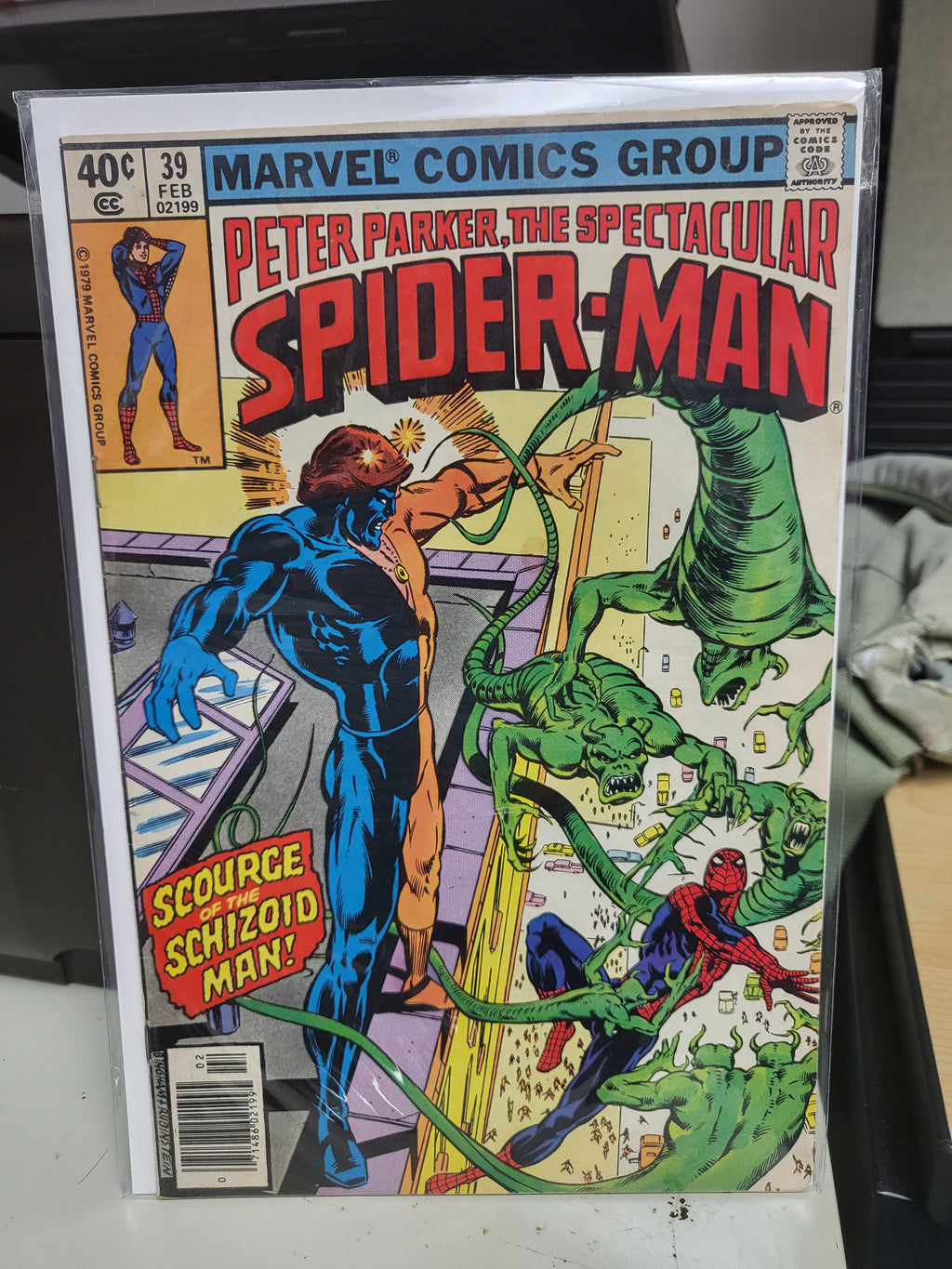 Spectacular Spiderman #39 (1980) Newsstand Schizoid Man Spider-Lizard FN