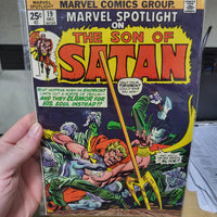 Marvel Spotlight #19 (1974) The Son Of Satan Marvel Stamp of The Living Mummy FINE