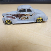 2001 Hot Wheels 1st Edition '40 Ford Coupe RARE Matte Gray with Gold Accents Die-Cast