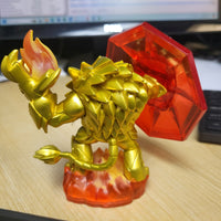 2014 Activision Skylanders Trap Team Gold Wildfire Red Shield Video Game Piece Figure