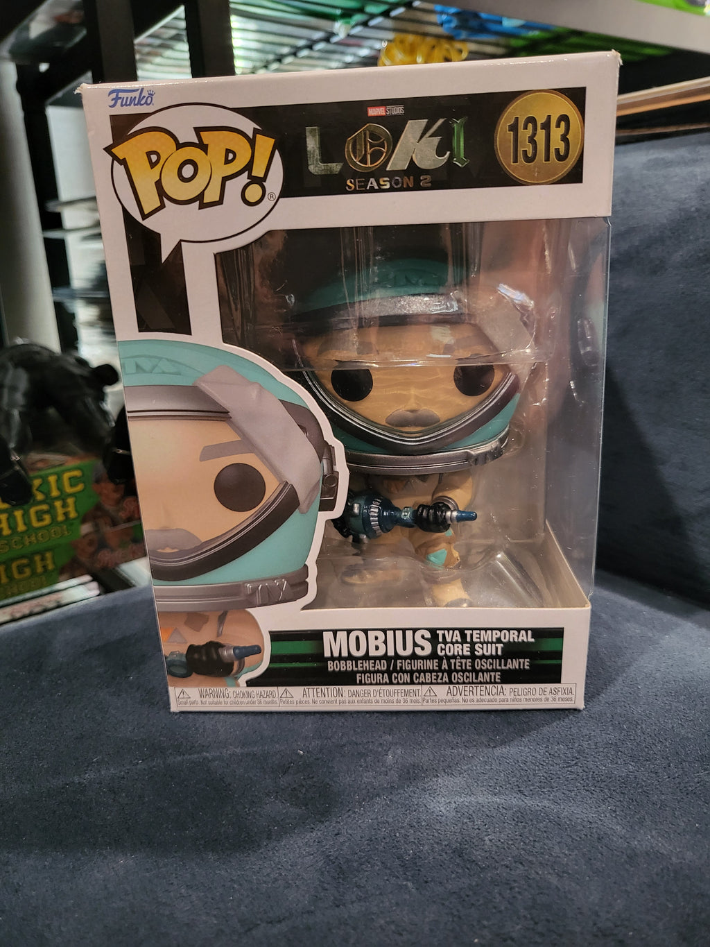 Funko Pop Loki Season 2 Mobius In TVA Temporal Core Suit #1313 Protective Case