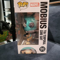 Funko Pop Loki Season 2 Mobius In TVA Temporal Core Suit #1313 Protective Case