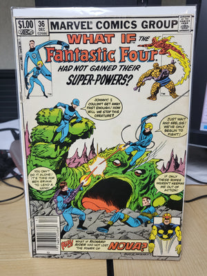 What If #36 (1982) Fantastic Four #1 Homage Cover Newsstand Edition Marvel Comics