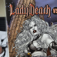 Lady Death vs. Pandora #1 (2007) RARE Bondage Cover Variant Brian Pulido NM Avatar Press