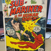 Sub-Mariner #44 (1971) Vs. The Human Torch - Tiger Shark/Llyra App VG Gil Kane Cover