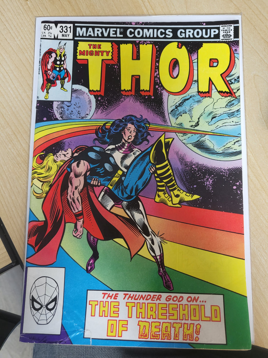 Thor #331 (1983) Holy War Marvel Comics Sif On The Rainbow Bridge Bob Hall Cover