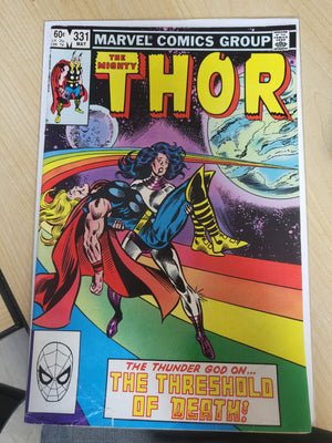 Thor #331 (1983) Holy War Marvel Comics Sif On The Rainbow Bridge Bob Hall Cover