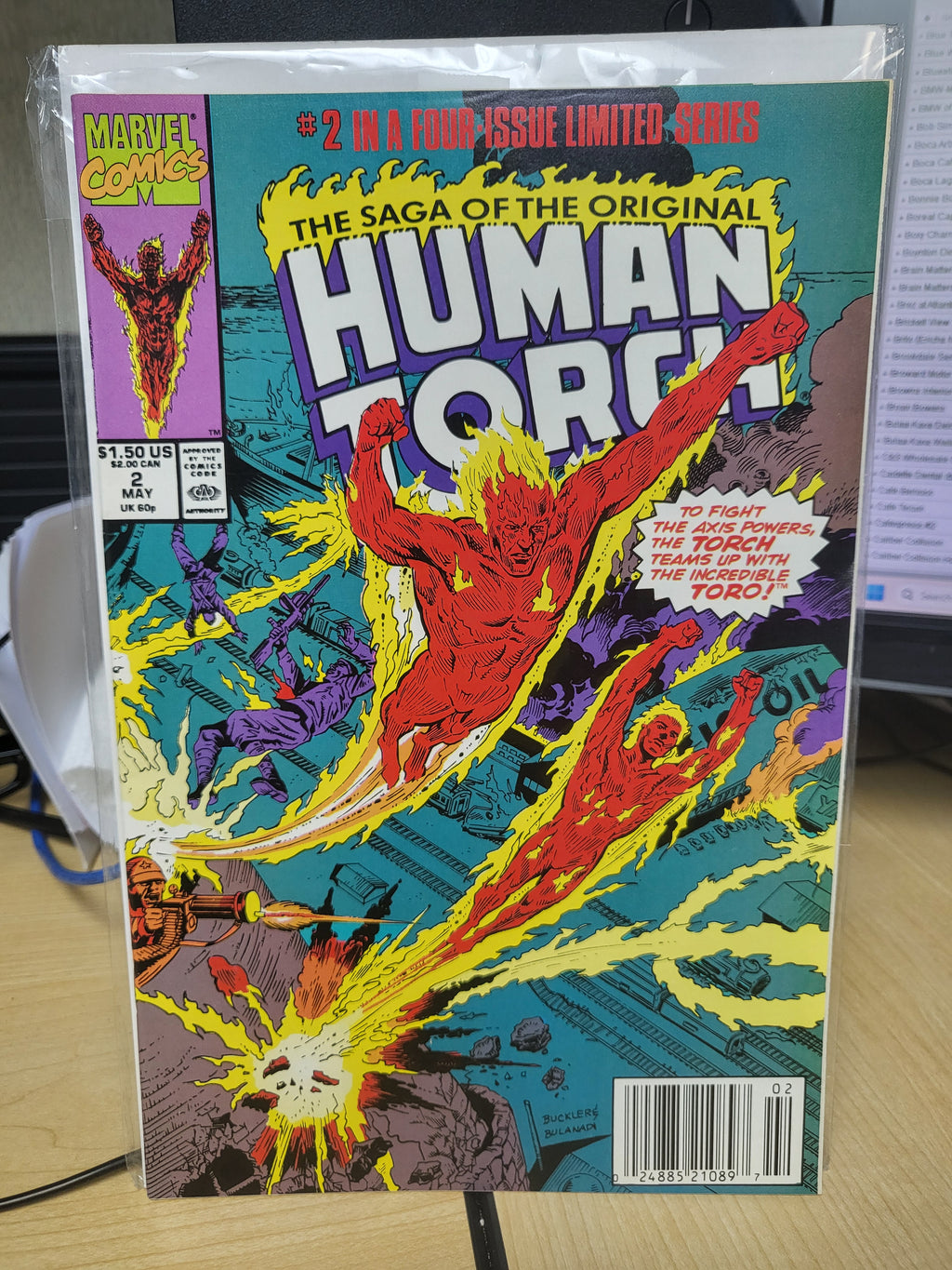 The Saga Of The Original Human Torch #2 (1990) Lots of Cameos Marvel Comics VF+