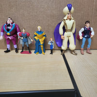 Walt Disney 6 Action Figure Toy Lot - Aladdin Pocahontas Sleeping Beauty & More