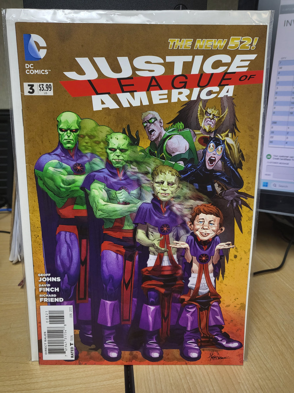 Justice League Of America #3 (2013) 1:10 Mad Magazine Variant Cover VF DC Comics