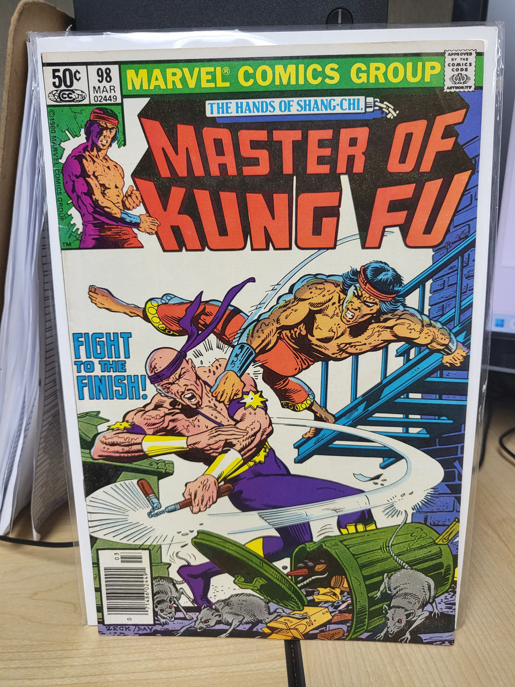 Master Of Kung-Fu #98 (1981) 1st app of Shadow Slasher Newsstand VF James Bond