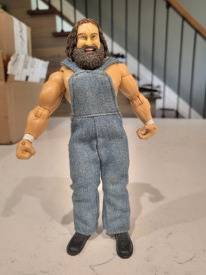 2003 Jakks WWE Series 4 Hillbilly Jim In Overalls Wrestling Action Figure WWF