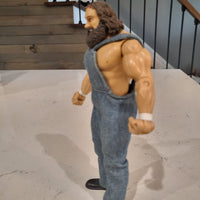 2003 Jakks WWE Series 4 Hillbilly Jim In Overalls Wrestling Action Figure WWF