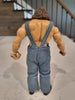 2003 Jakks WWE Series 4 Hillbilly Jim In Overalls Wrestling Action Figure WWF