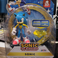 Jakks Sonic The Hedgehog Sonic 30th Annivesary Sealed Action Figure with Gem