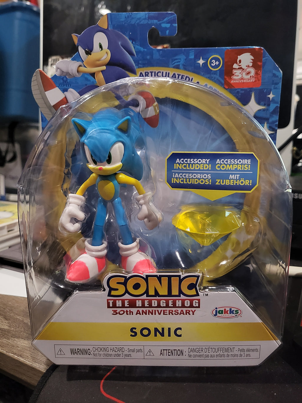 Jakks Sonic The Hedgehog Sonic 30th Annivesary Sealed Action Figure with Gem