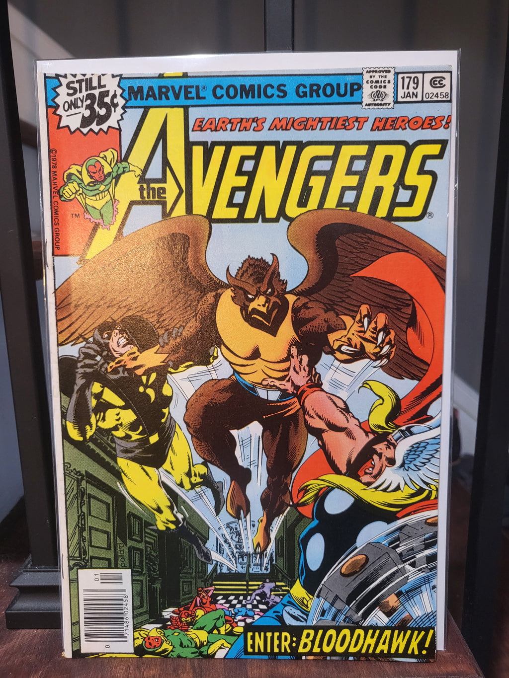 Avengers #179 (1979) 1st app Bloodhawk & Stinger Newsstand VF Marvel Comics