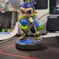 Nintendo Amibo 2 Splatoon Blue Inkling Boy 3" Smash Bros Great Condition Figure