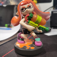 Nintendo Amibo 2 Splatoon Orange Inkling Girl 3" Smash Bros Great Condition Figure