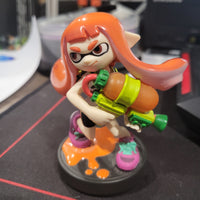 Nintendo Amibo 2 Splatoon Orange Inkling Girl 3" Smash Bros Great Condition Figure