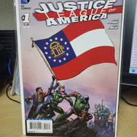 Justice League America #1 (2013) David Finch Georgia State Flag Variant Cover DC Comics