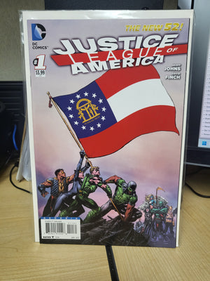 Justice League America #1 (2013) David Finch Georgia State Flag Variant Cover DC Comics