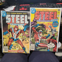 Steel The Indestructible Man #1 & #2 (1978) 1st app Commander Steel FINE DC Comics