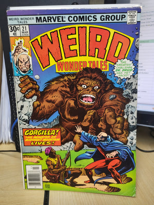 Weird Wonder Tales #21 (1977) Ernie Chan Cover Dr. Druid vs. Giant Gorilla Marvel Comics